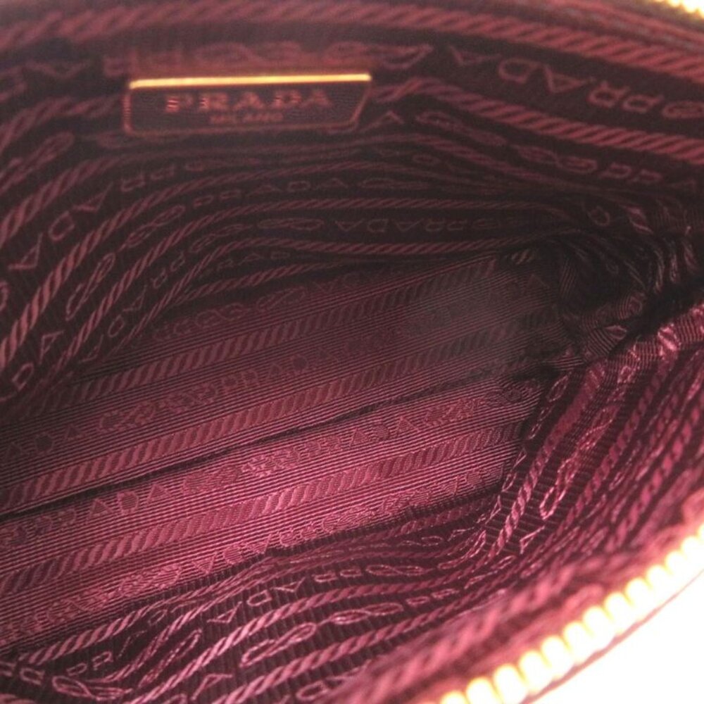 Prada Leather Bold Gold Hardware Pouch Bag 1302 - Picture 4 of 7